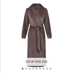 Skims Velour Robe XXS Amethyst NWT